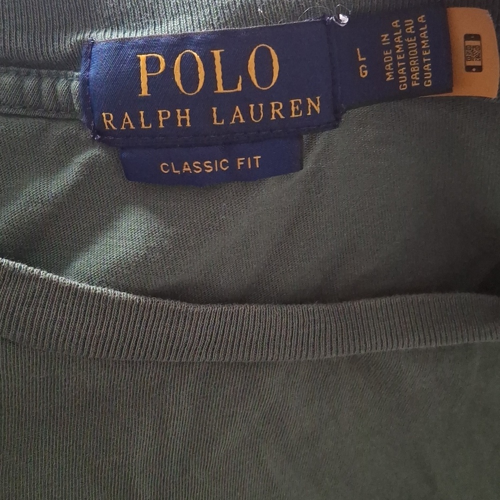 "Polo Ralph Lauren Iconic Polo Bear T-Shirt Green Size Large – Classic Fit - Picture 7 of 9